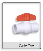 White Color PVC Ball Valve Socket End